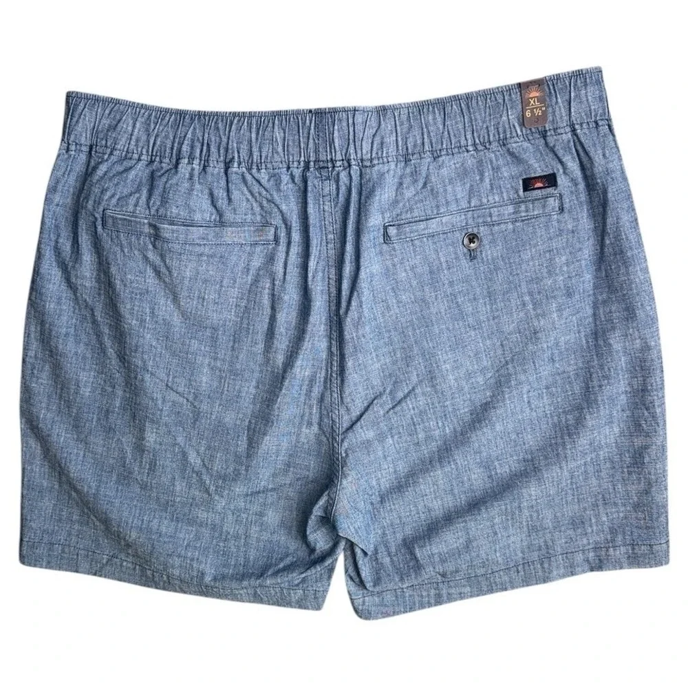 Faherty‎ Mens Small Essential Cotton Stretch Shorts Indigo Blue 6.5